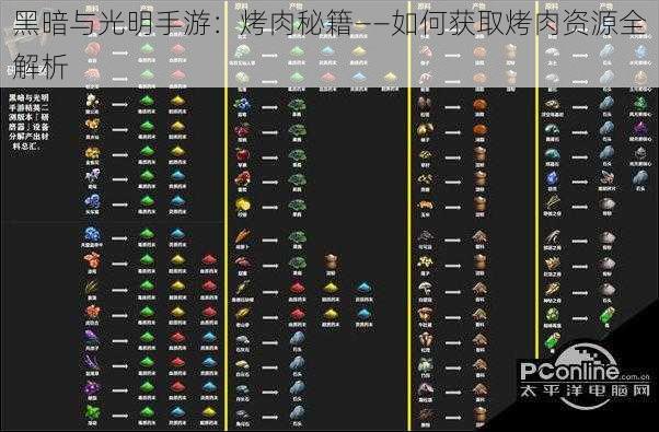 黑暗与光明手游：烤肉秘籍——如何获取烤肉资源全解析