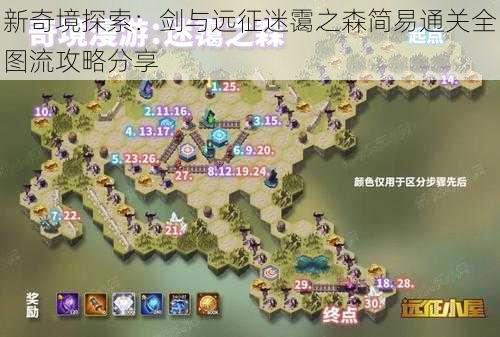 新奇境探索：剑与远征迷霭之森简易通关全图流攻略分享