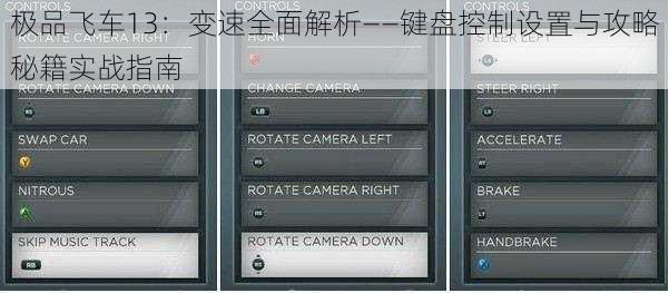 极品飞车13：变速全面解析——键盘控制设置与攻略秘籍实战指南